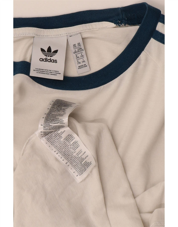 Ανδρικό T-Shirt Adidas Top 2XL Λευκό βαμβακερό