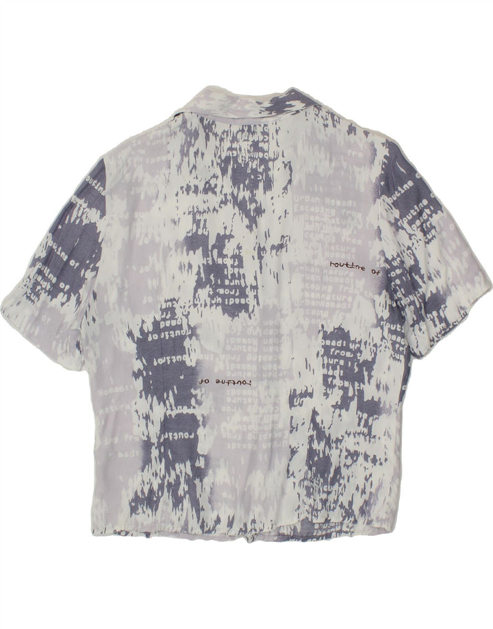 VINTAGE Womens Graphic Short Sleeve Shirt IT 50 XL Grey Vintage Vintage and Second-Hand Vintage from Messina Hembry 