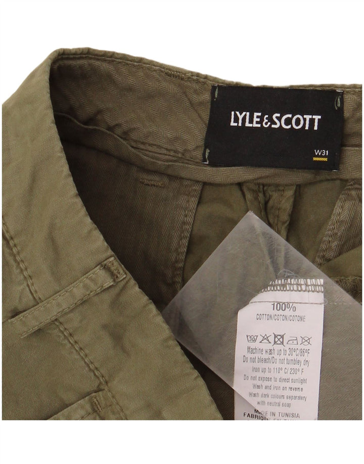 Lyle & Scott Ανδρικό σορτς Chino W31 από μεσαίο χακί βαμβακερό