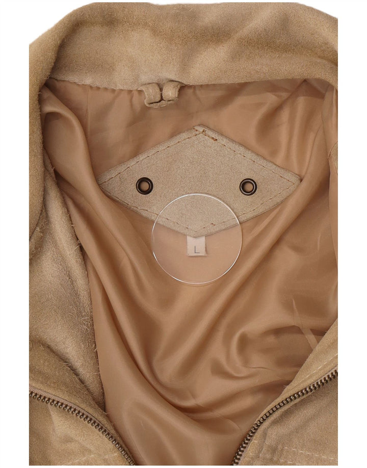 Vintage Ανδρικό Suede Jacket UK 40 Large Beige