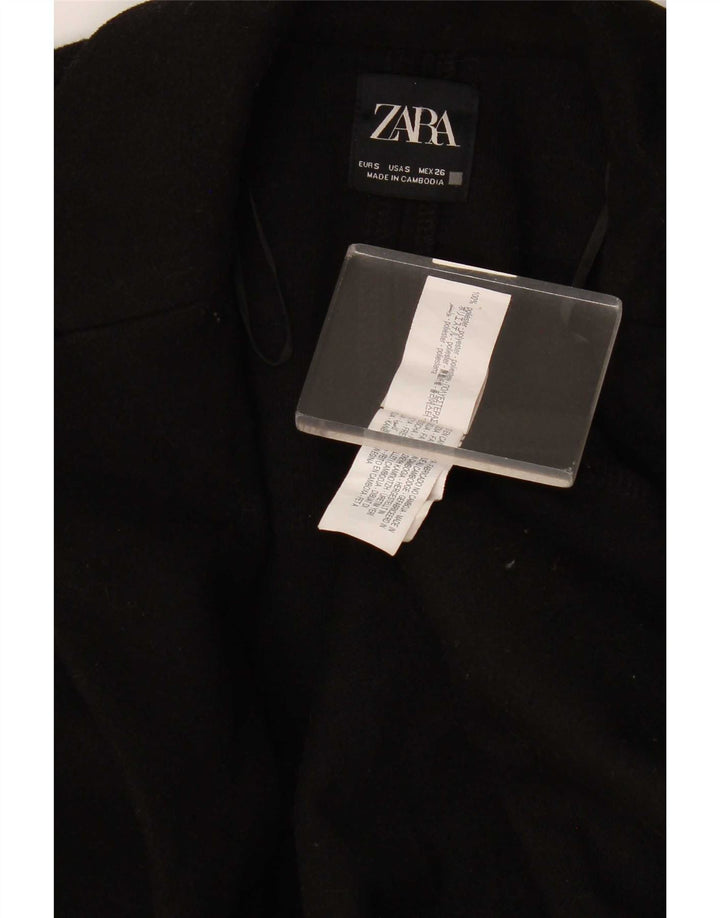 Zara Γυναικείο Πανωφόρι UK 10 Small Black Polyester
