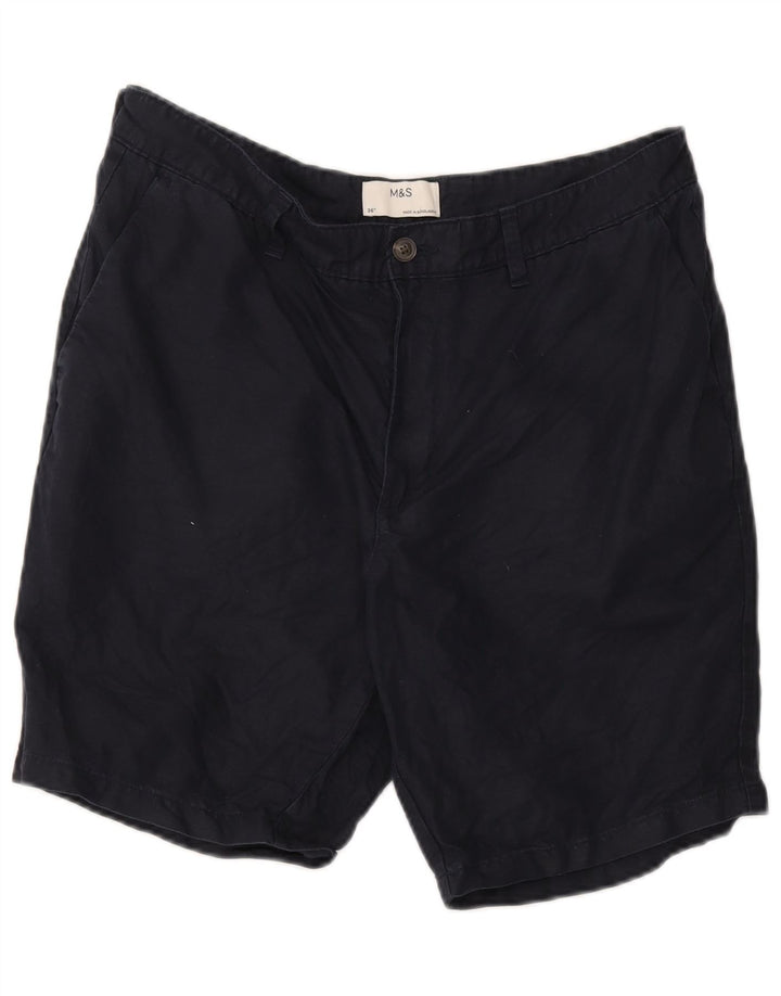 Ανδρικό σορτς Chino Marks & Spencer W36 Large Navy Blue από βαμβάκι