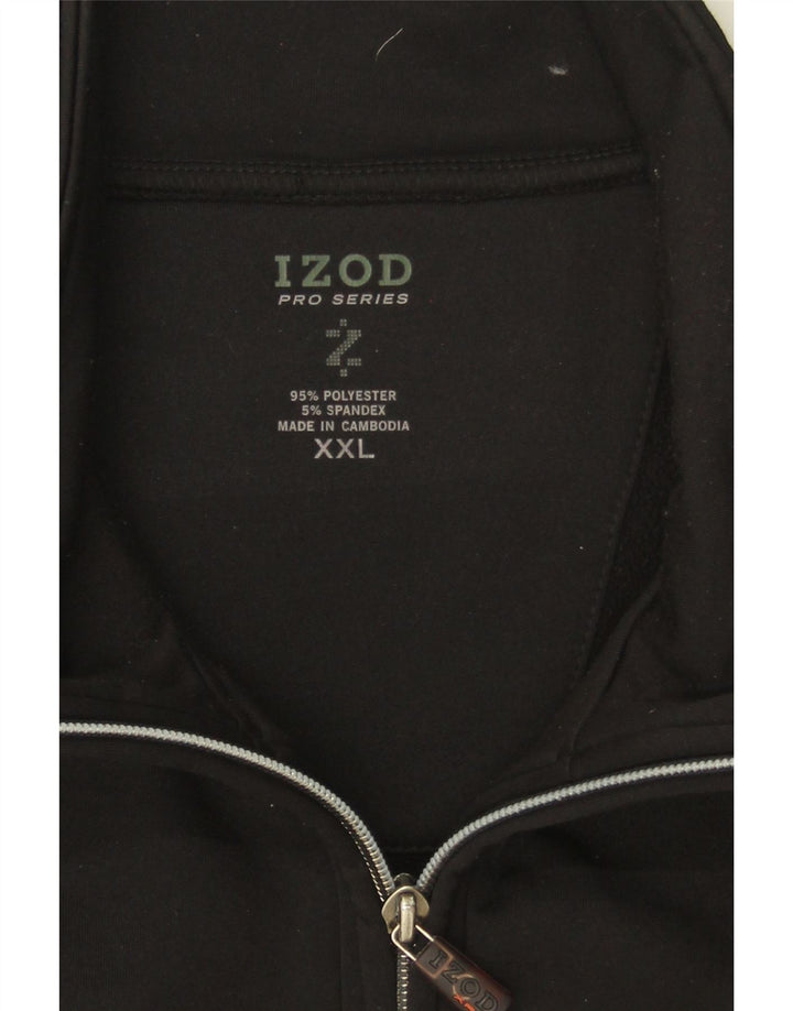 IZOD Mens Sleeveless Tracksuit Top Jacket 2XL Black Polyester Vintage Izod and Second-Hand Izod from Messina Hembry 
