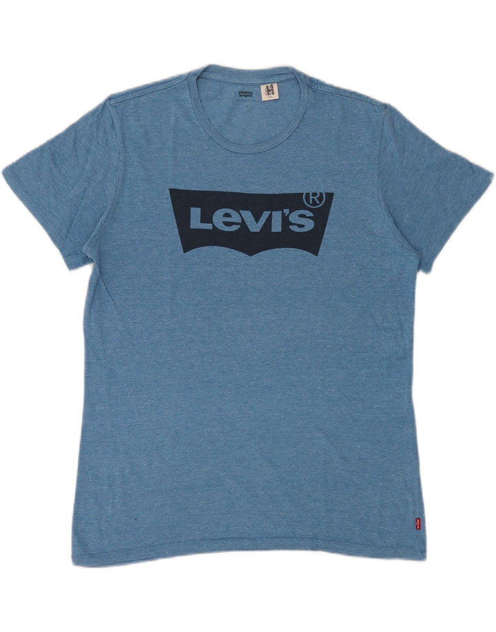 Ανδρικό γραφικό T-Shirt Levi's Top Small Blue Flecked