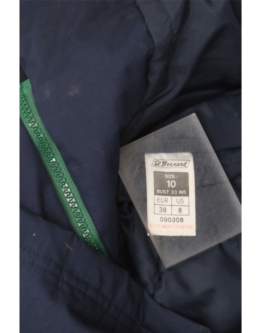 St. Bernard Γυναικείο αδιάβροχο μεγάλου μεγέθους UK 10 Small Navy Blue Polyester