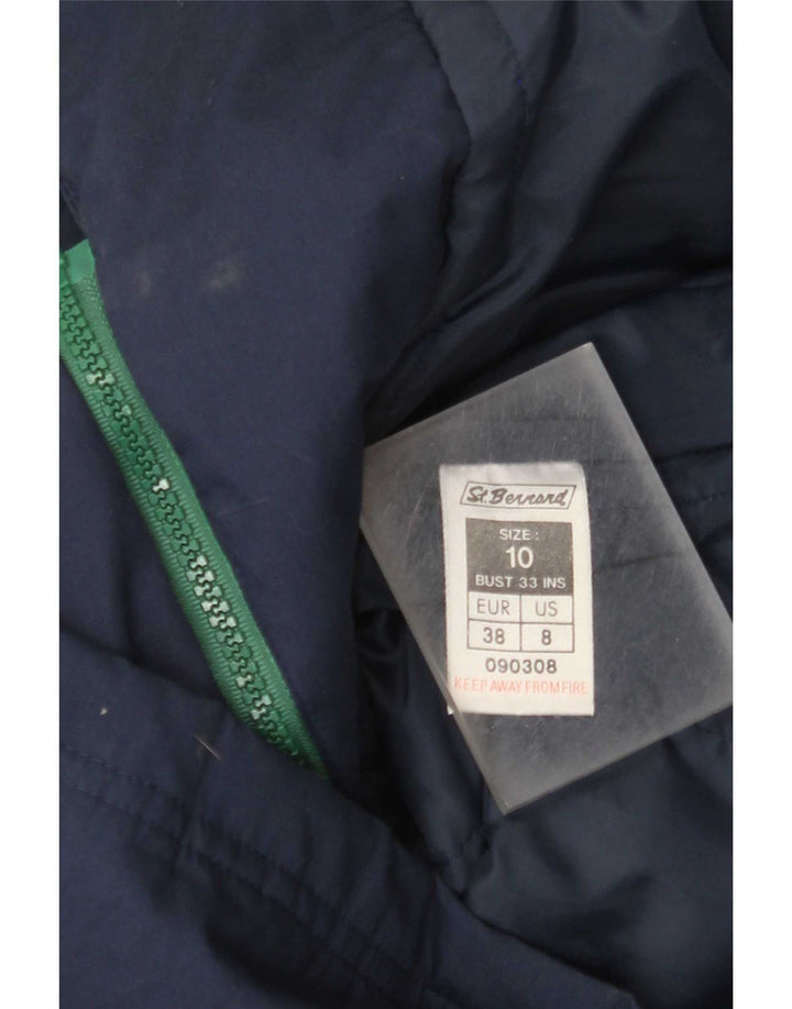 St. Bernard Γυναικείο αδιάβροχο μεγάλου μεγέθους UK 10 Small Navy Blue Polyester