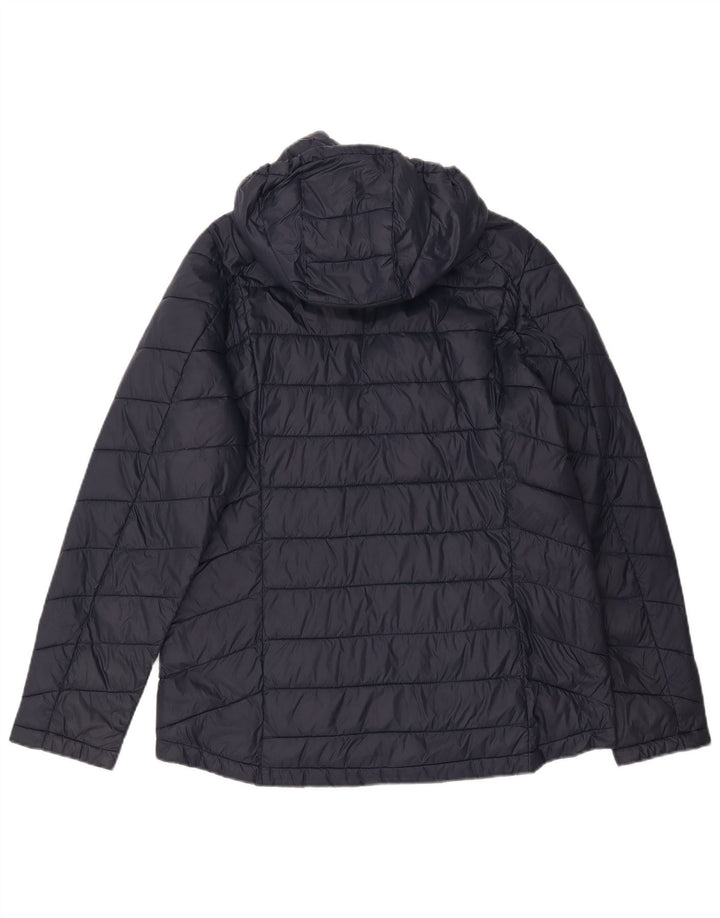 Fat Face Γυναικείο μπουφάν με κουκούλα UK 14 Large Navy Blue Nylon