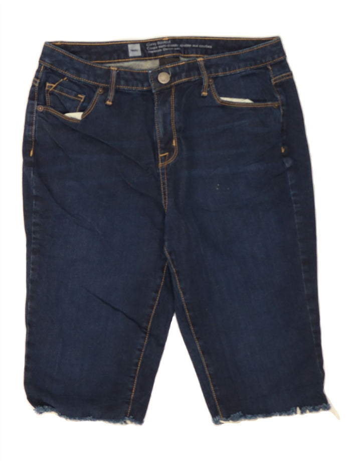 MOSSIMO Womens Curvy Denim Shorts US 10 Large W32 Navy Blue Cotton Vintage Mossimo and Second-Hand Mossimo from Messina Hembry 