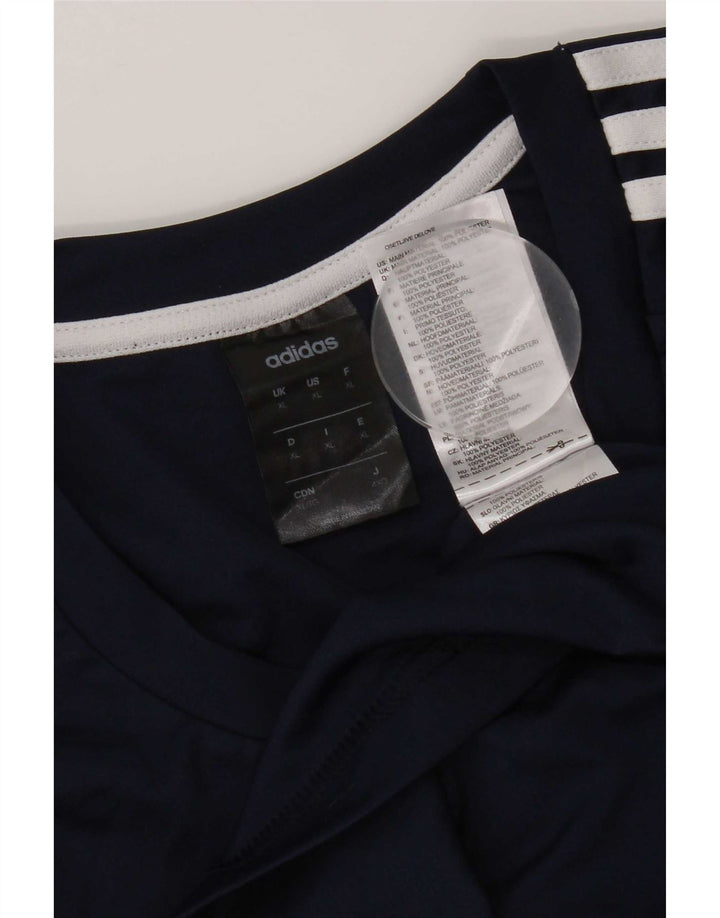 Adidas Ανδρικό T-Shirt Climalite Top XL Navy Blue Polyester