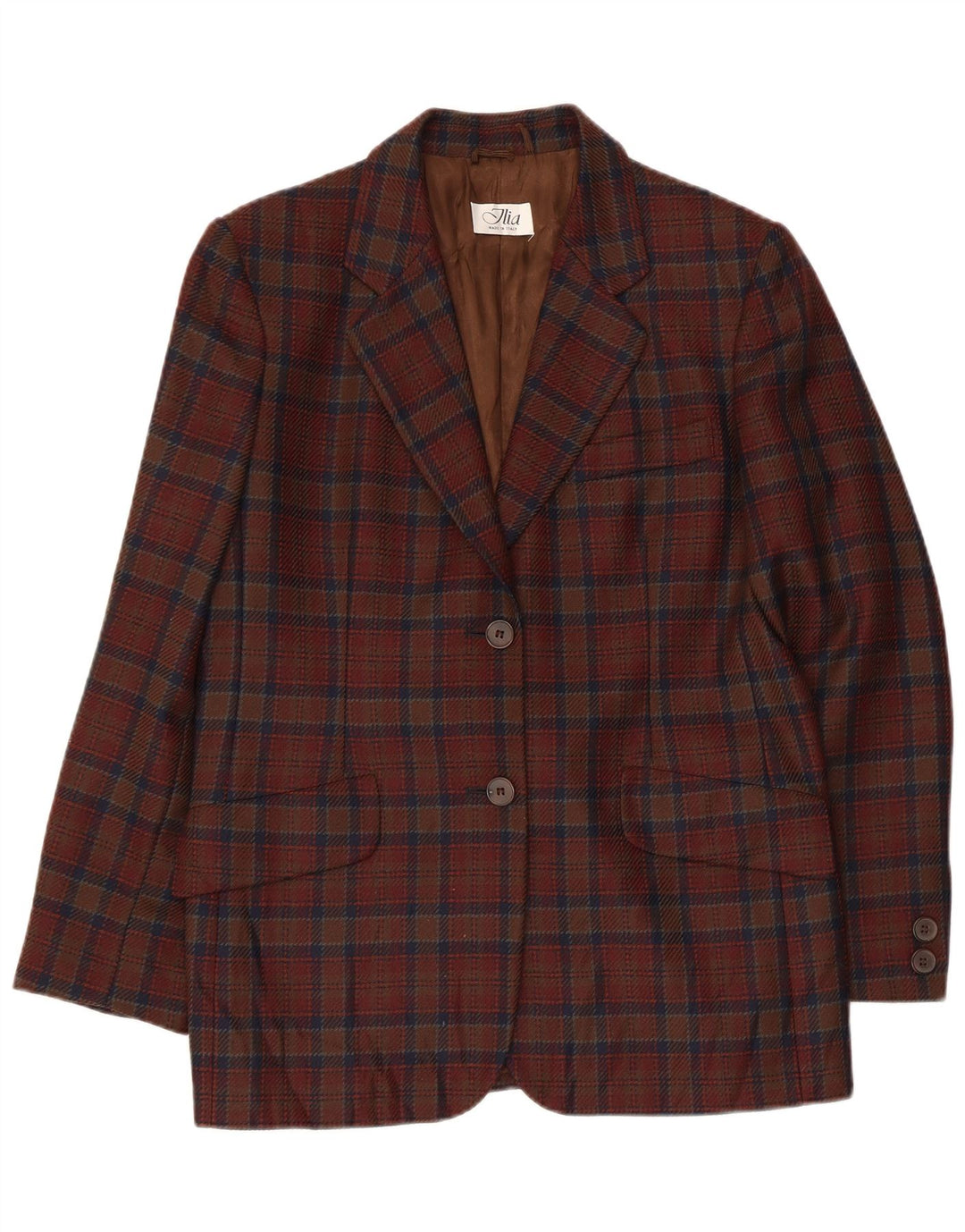 VINTAGE Γυναικείο σακάκι με 2 κουμπιά σακάκι IT 44 Μεσαίο καφέ, παρθένο μαλλί