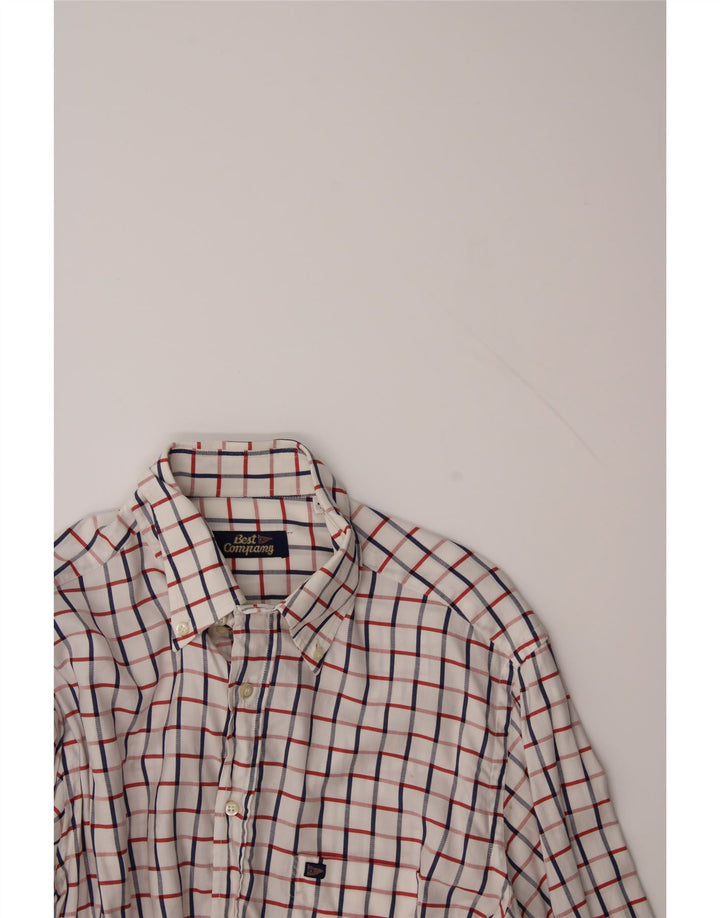 BEST COMPANY Mens Shirt Large White Check Vintage Best Company and Second-Hand Best Company from Messina Hembry 