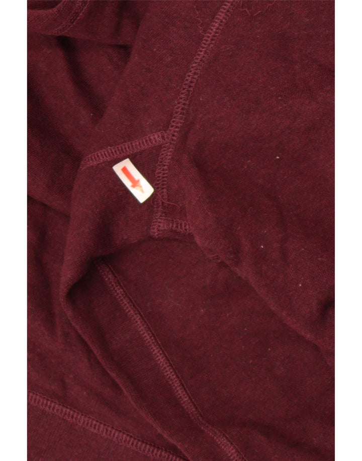 Marks & Spencer Ανδρικό Φούτερ Jumper Μικρό Βουργουνδί Βαμβακερό