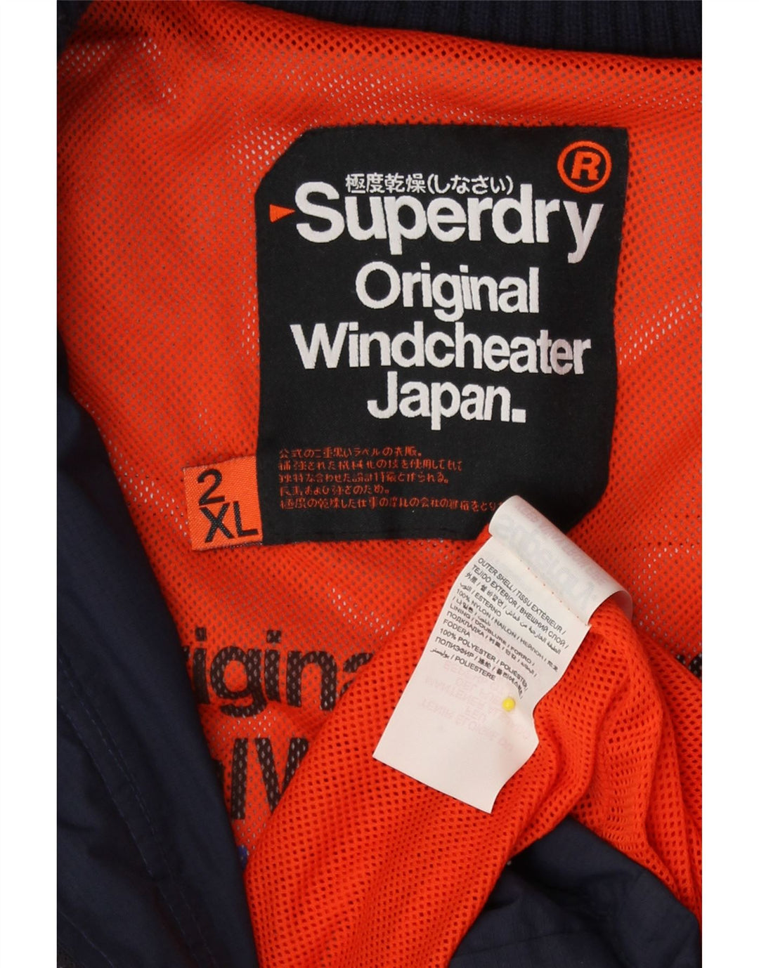 Superdry Γυναικείο Windcheater Rain Jacket UK 20 2XL Navy Blue Nylon