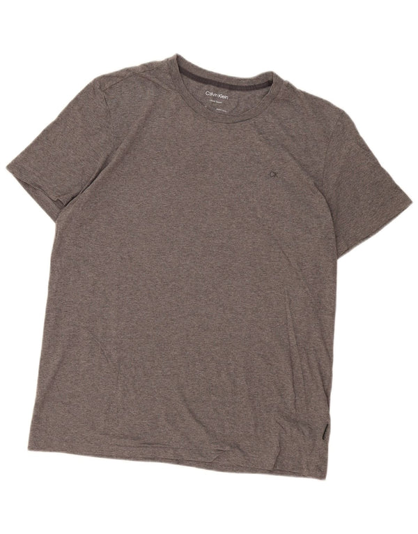 Ανδρικό T-Shirt Calvin Klein Τοπ μεγάλο γκρι βαμβακερό