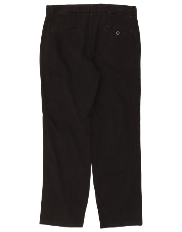 Izod Boys Husky Straight παντελόνι Chino 13-14 ετών W28 L25 μαύρο βαμβακερό