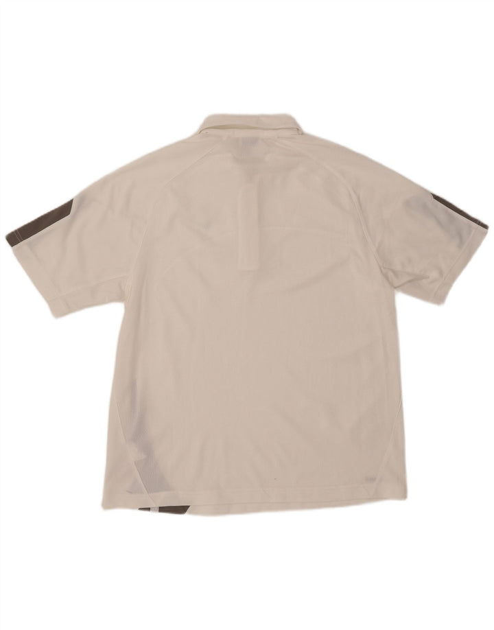 Ανδρικό μπλουζάκι πόλο NIKE UK 42/44 Μεγάλο λευκό χρώμα πολυεστέρα