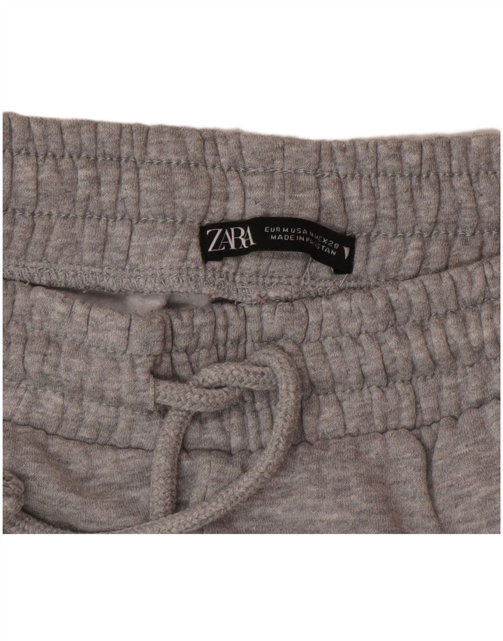 Zara γυναικεία αθλητική φόρμα παντελόνι Joggers UK 12 Medium Grey Flecked Polyester