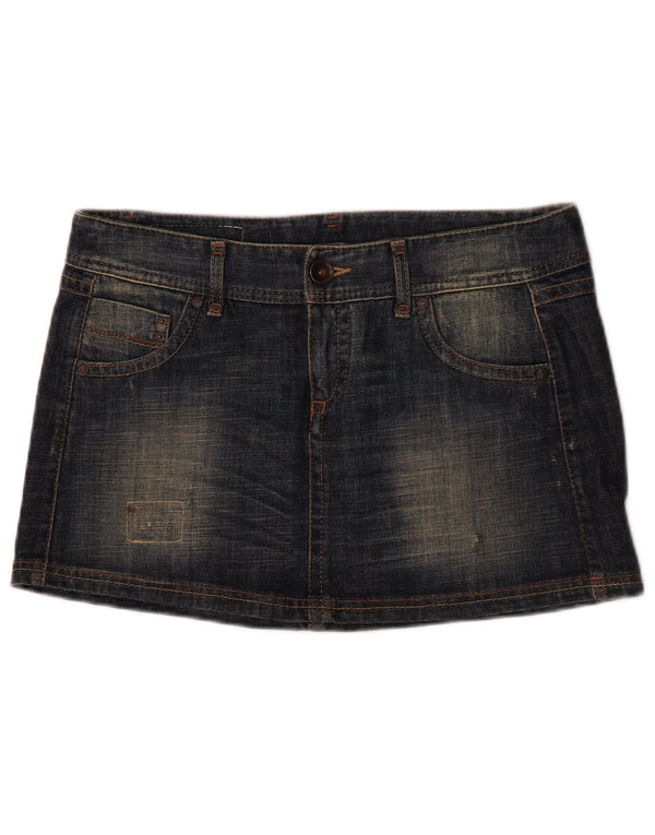 Benetton Γυναικεία Μίνι Τζιν Φούστα IT 44 Medium W32 Navy Blue