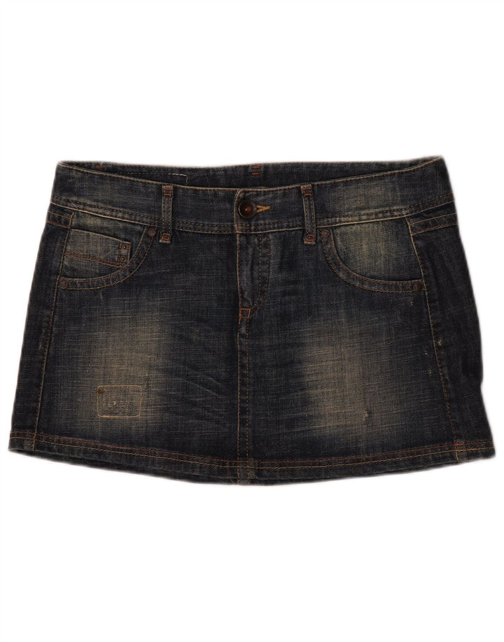 Benetton Γυναικεία Μίνι Τζιν Φούστα IT 44 Medium W32 Navy Blue