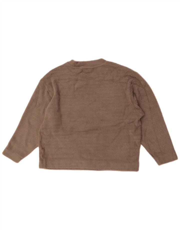 Marks & Spencer Γυναικείο πουλόβερ μεγάλου μεγέθους Crew Neck Jumper UK 16 Large Beige