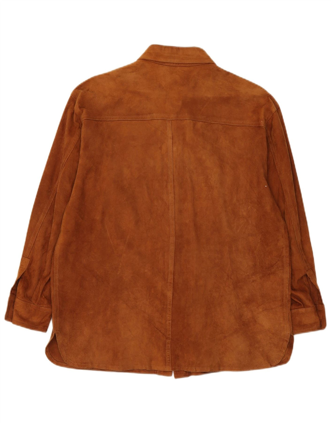 Vintage γυναικείο πουκάμισο Suede IT 42 Μεσαίο καφέ