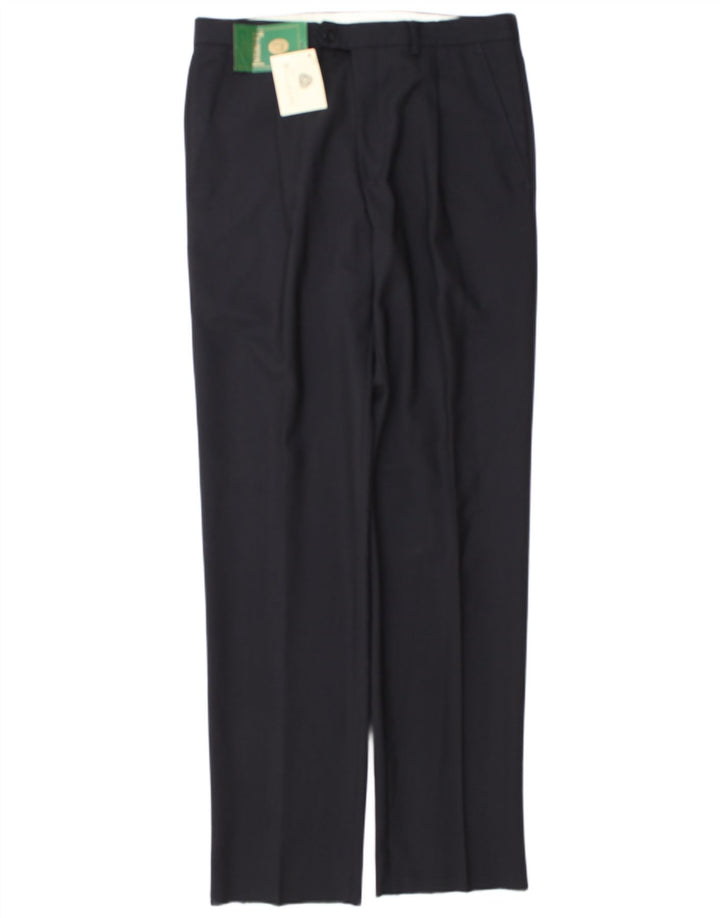 Vintage ανδρικό κοστούμι παντελόνι IT 48 Medium W32 L34 Navy Blue Wool