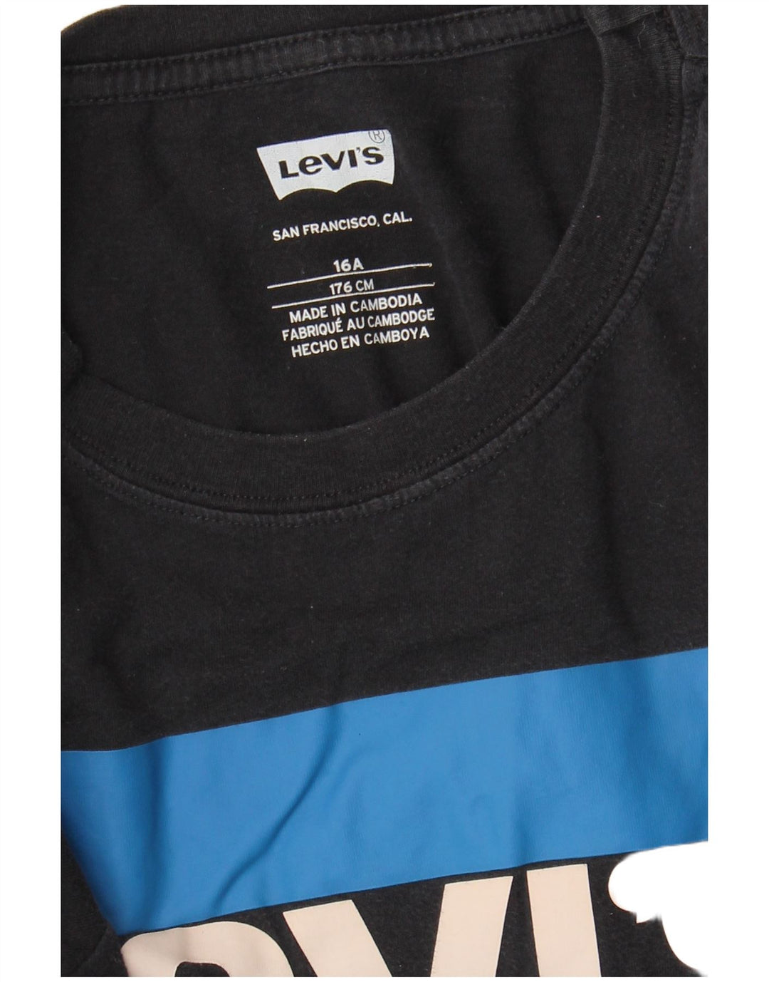 Levi's Boys Graphic T-Shirt Top 15-16 Years Μαύρο