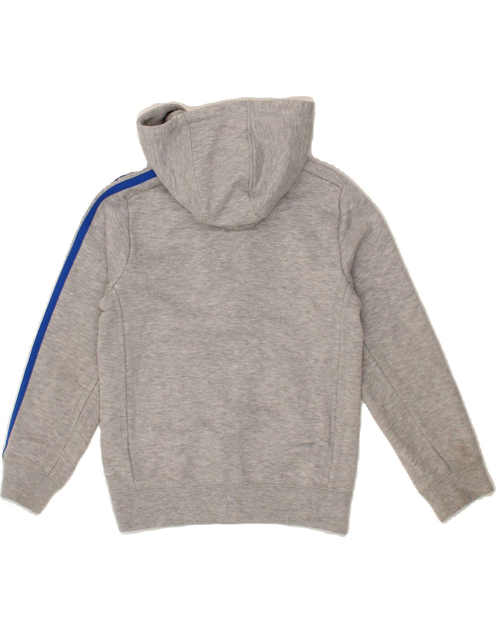 ADIDAS Boys Zip Hoodie Sweater 7-8 Years Grey Polyester Vintage Adidas and Second-Hand Adidas from Messina Hembry 