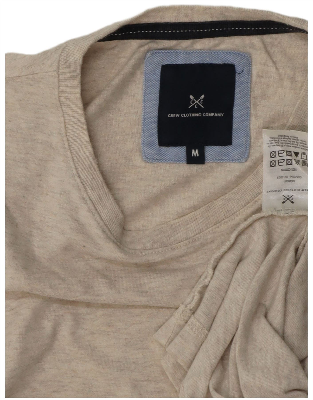 Ανδρικό T-Shirt Crew Clothing Top Βαμβακερό μεσαίο γκρι