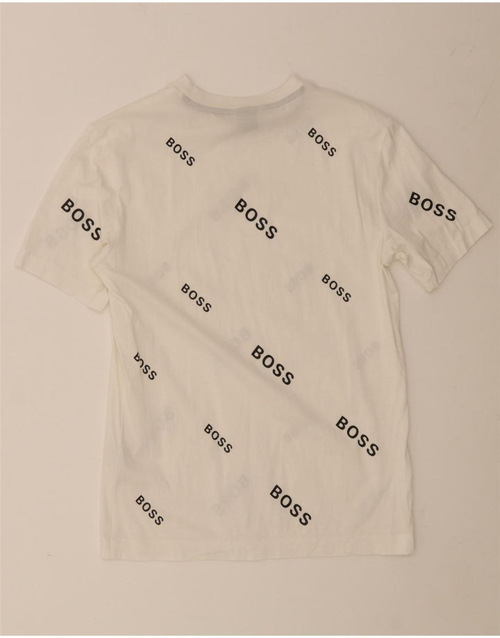 Ανδρικό γραφικό μπλουζάκι Hugo Boss Top Μικρό λευκό βαμβακερό