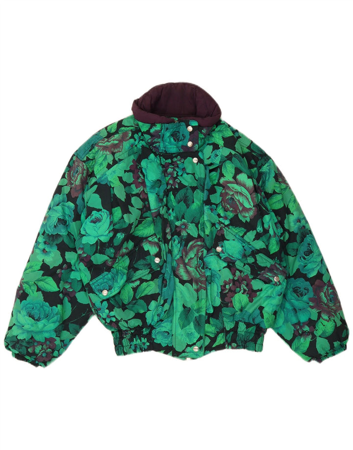 Μπουφάν Belfe & Womens Oversized Windbreaker UK 12 Medium Green Floral Nylon