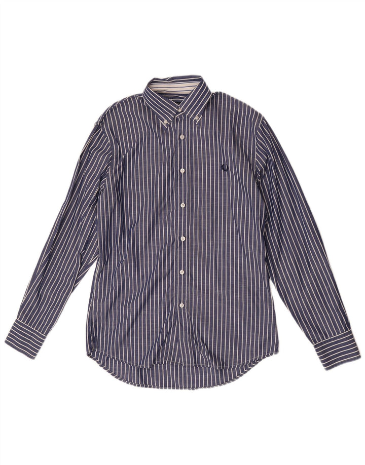 Fred Perry Ανδρικό πουκάμισο Slim Fit Βαμβακερό μεσαίο μπλε ριγέ
