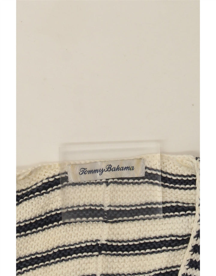 Tommy Bahama γυναικείο πουλόβερ με λαιμόκοψη με V λαιμόκοψη UK 14 Medium Off White Nautical