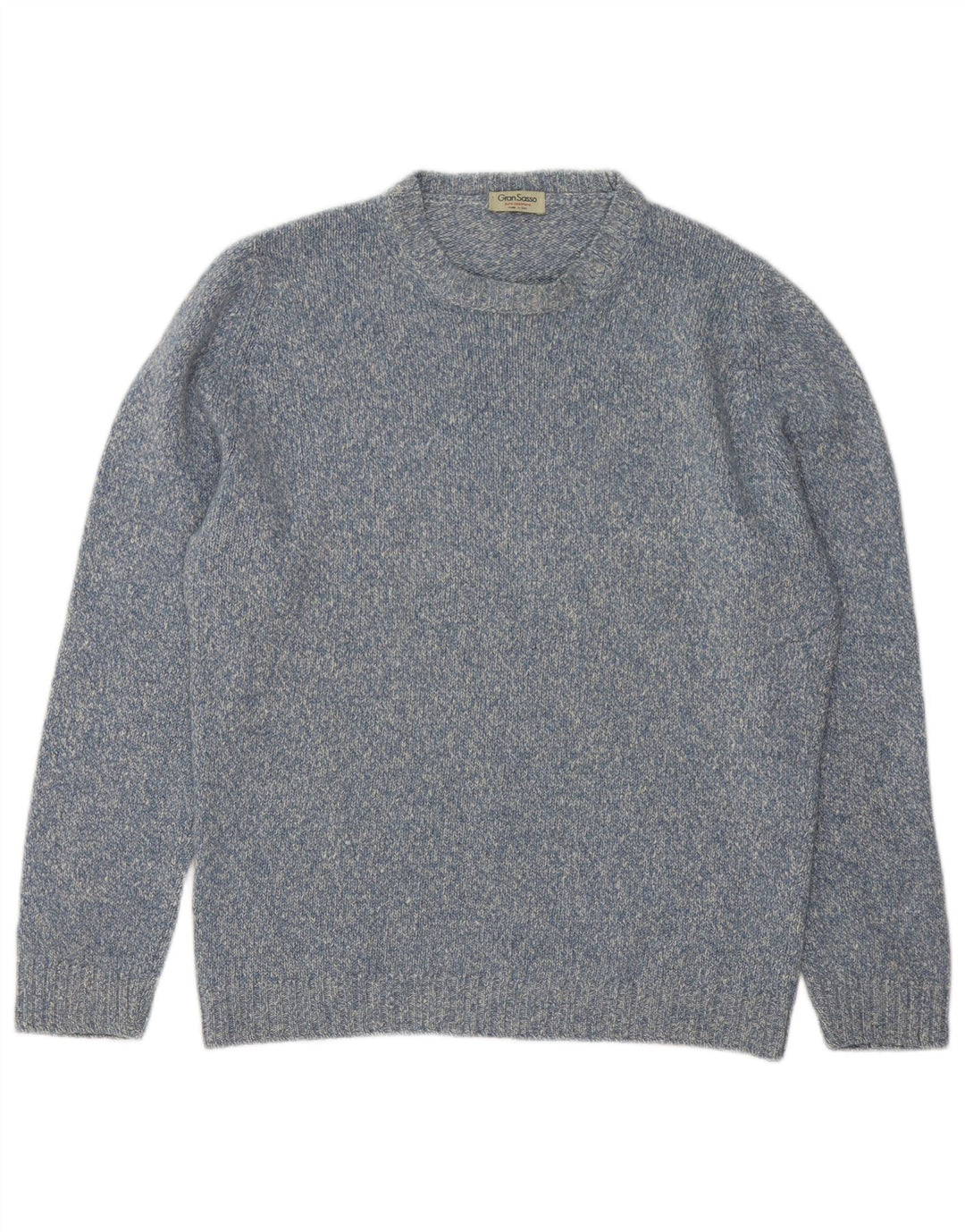 Ανδρικό πουλόβερ Gran Sasso Crew Neck Jumper IT 48 Medium Blue Flecked Cashmere