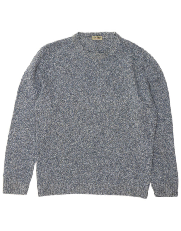 Ανδρικό πουλόβερ Gran Sasso Crew Neck Jumper IT 48 Medium Blue Flecked Cashmere