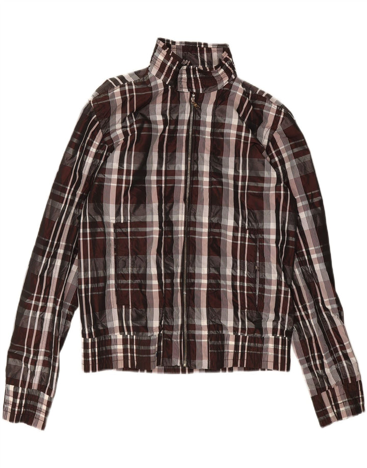 Zara Mens Bomber Jacket UK 38 Medium Πολύχρωμο Check Nylon