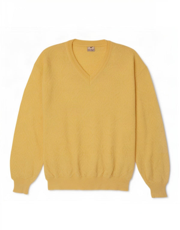 Ανδρικό πουλόβερ Adler Loose Fit V-Neck Jumper IT 50 Medium Yellow Geometric