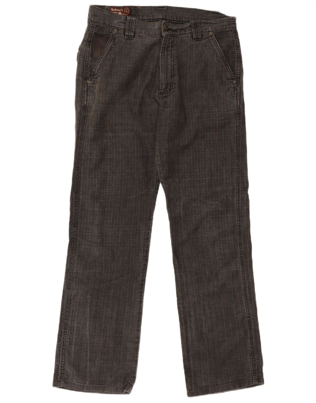 Ανδρικό ίσιο παντελόνι Chino Marlboro Classics W33 L31 Γκρι Ψαροκόκκαλο