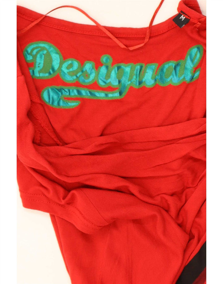Γυναικεία γραφική μπλούζα Desigual Top UK 12 Medium Red Geometric