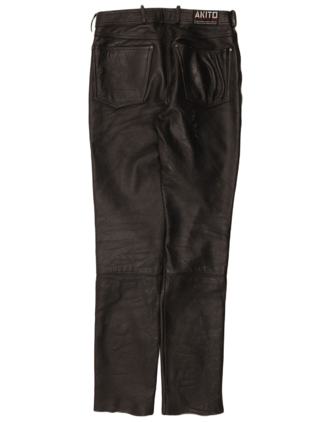 Ανδρικό δερμάτινο παντελόνι Akito Slim W32 L34 Μαύρο Δερμάτινο