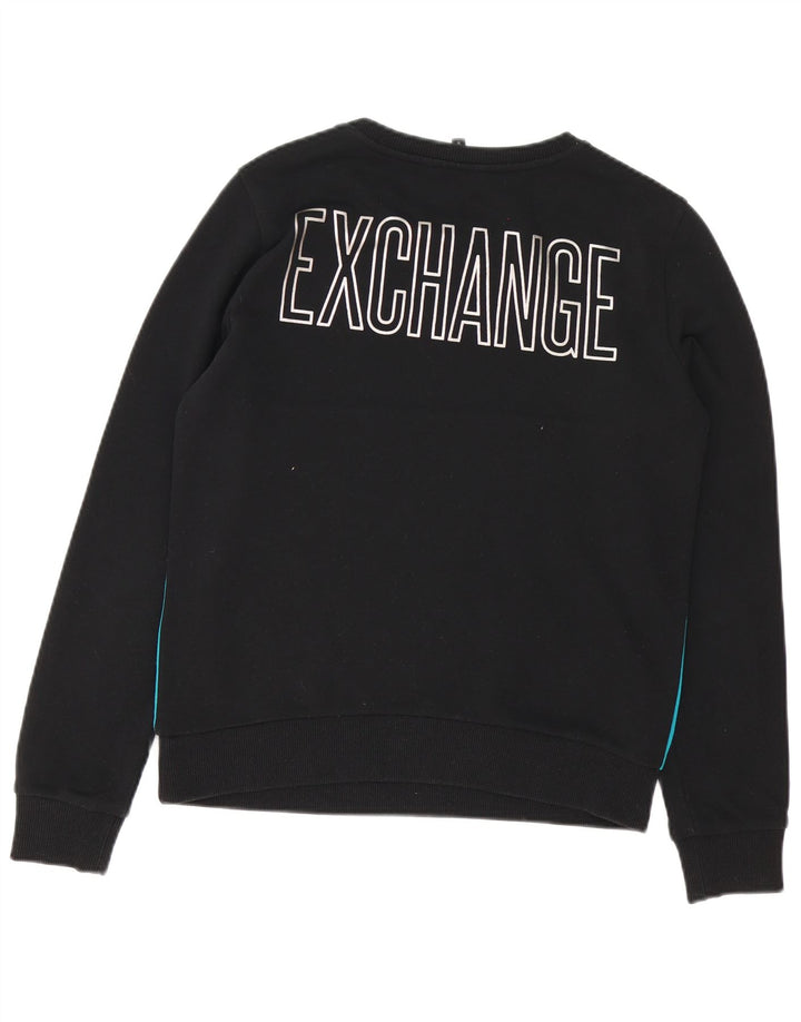 Ανδρικό γραφικό φούτερ Armani Exchange Jumper Medium Black Colourblock