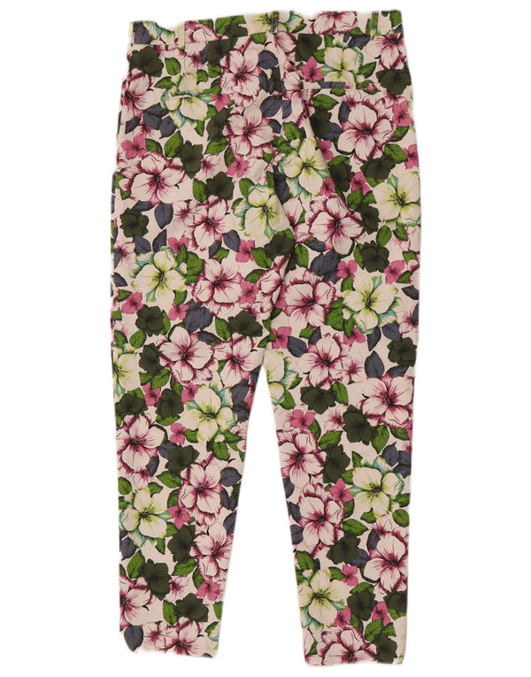 M&Co Γυναικείο Slim παντελόνι Chino UK 10 Small W28 L26 Πολύχρωμο Floral