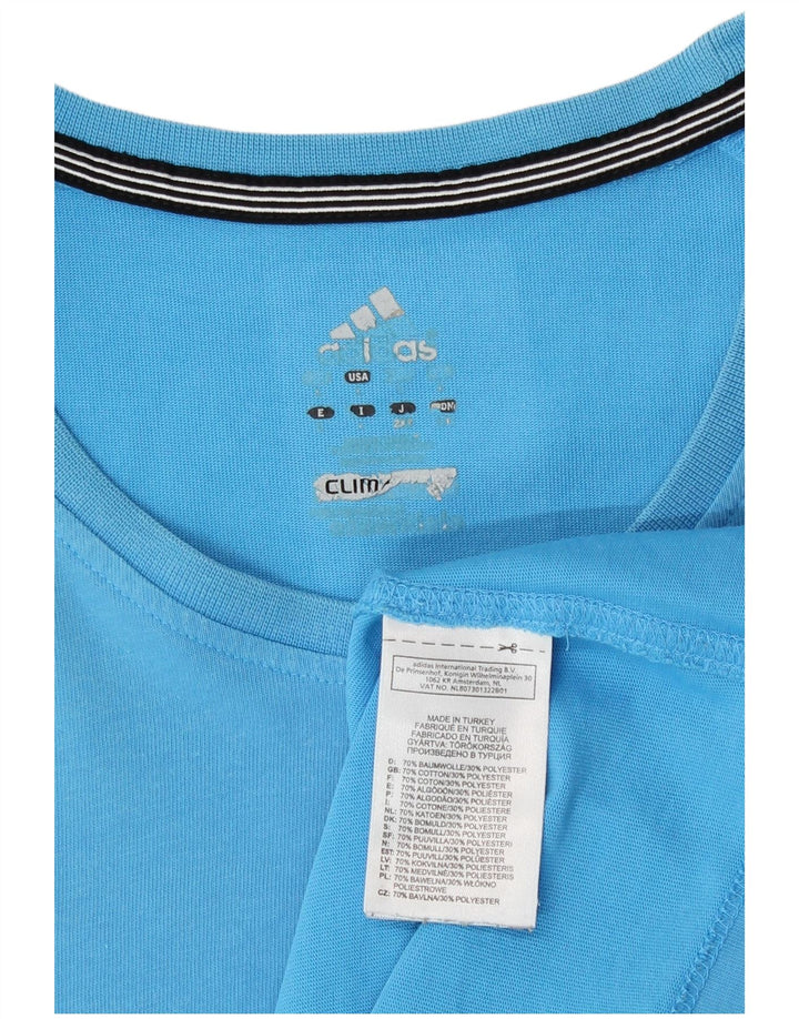 Adidas Ανδρικό T-Shirt Climalite Top μεγάλο μπλε βαμβακερό