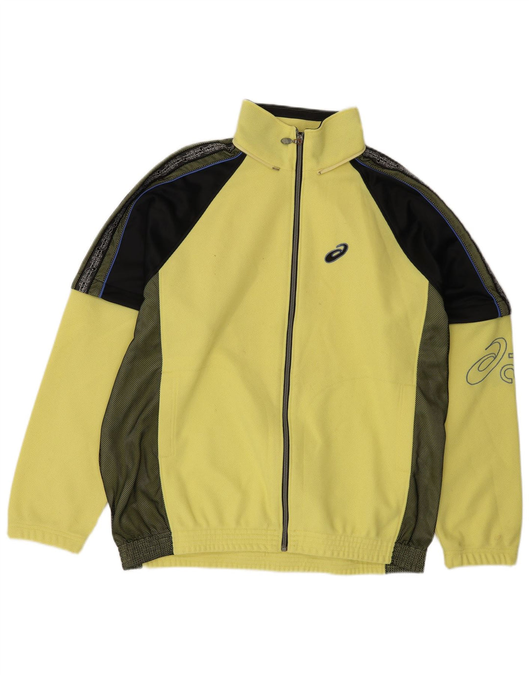 Ανδρική αθλητική φόρμα γραφικών ASICS Top Jacket 2XL Yellow Colourblock