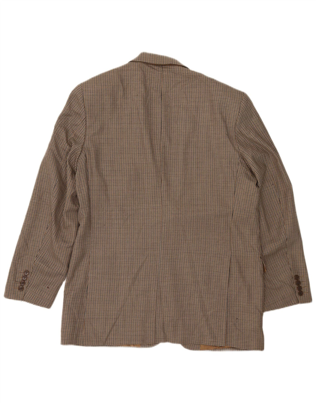 Marks & Spencer Ανδρικό Longline Blazer Jacket UK 42 Large Beige Houndstooth