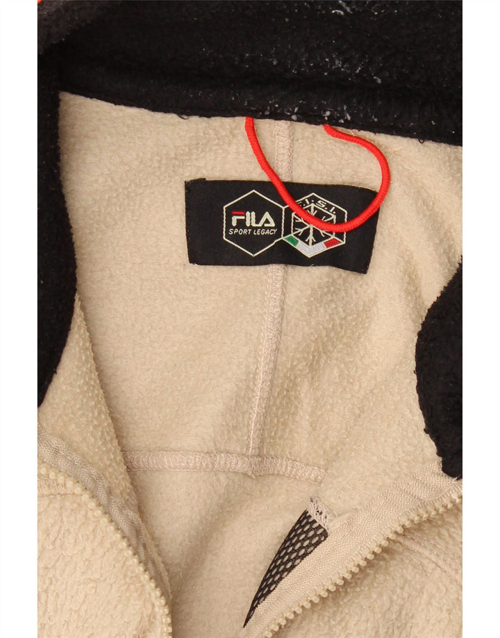 Ανδρικό μπουφάν FILA Fleece UK 38 Medium Beige Colourblock