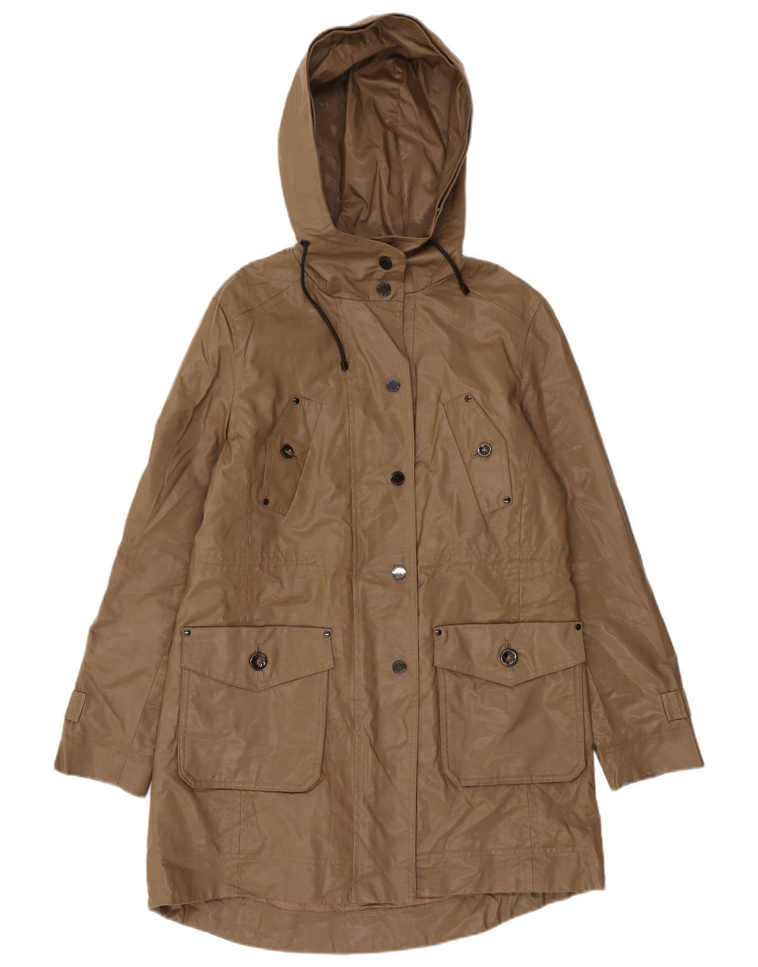 Massimo Dutti Γυναικείο Αδιάβροχο με κουκούλα UK 14 Μεσαίο Καφέ