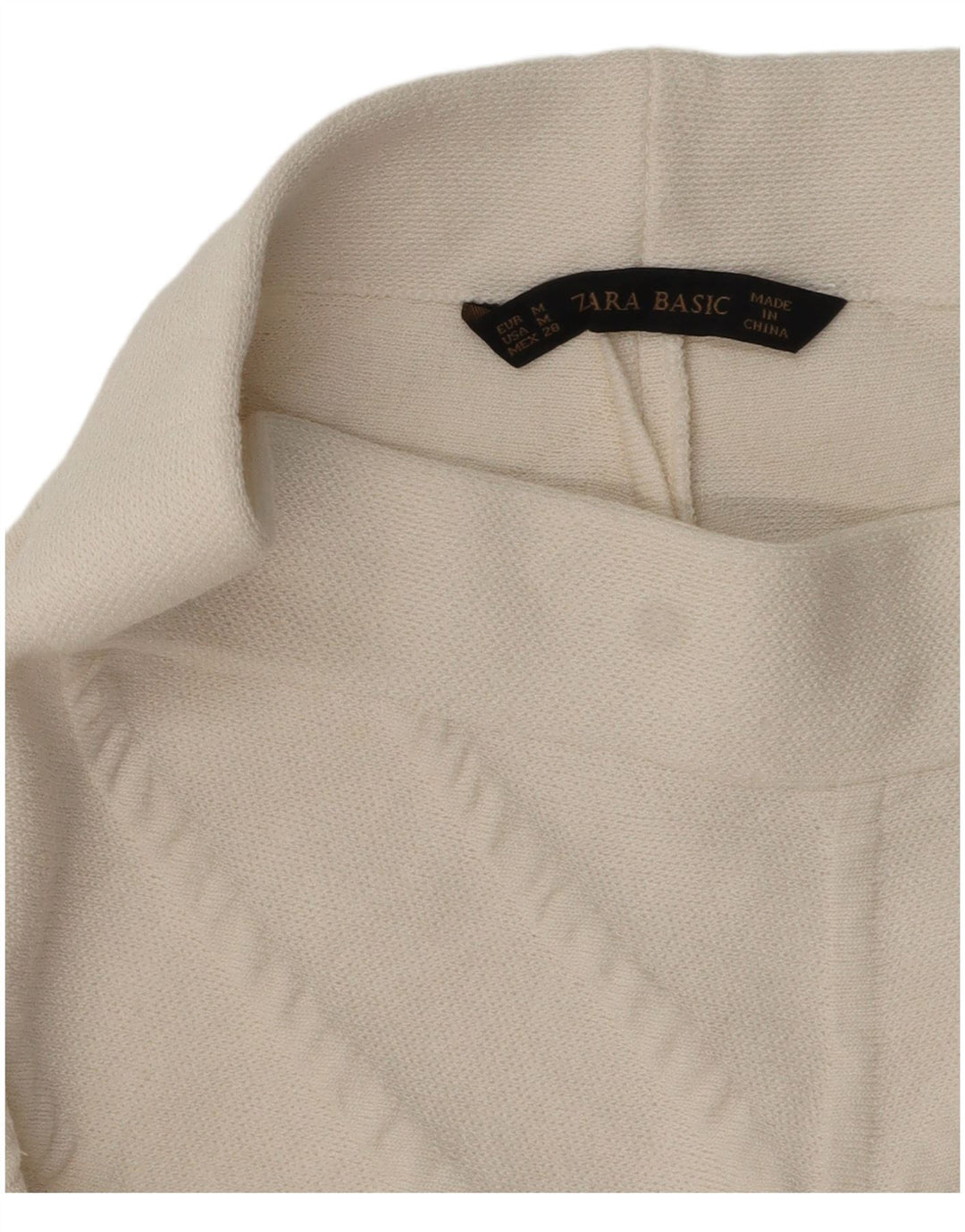 Zara Γυναικεία πλεκτή φούστα σε γραμμή Α μεσαία W28 Off White