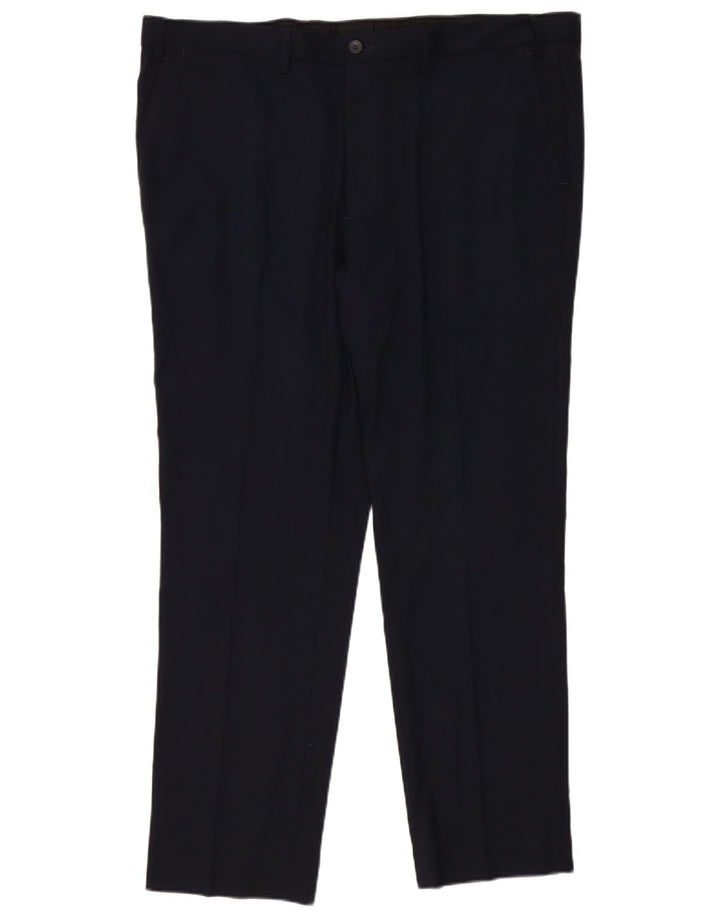 Ανδρικό παντελόνι Chino Marks & Spencer W42 L31 Navy Blue Polyester