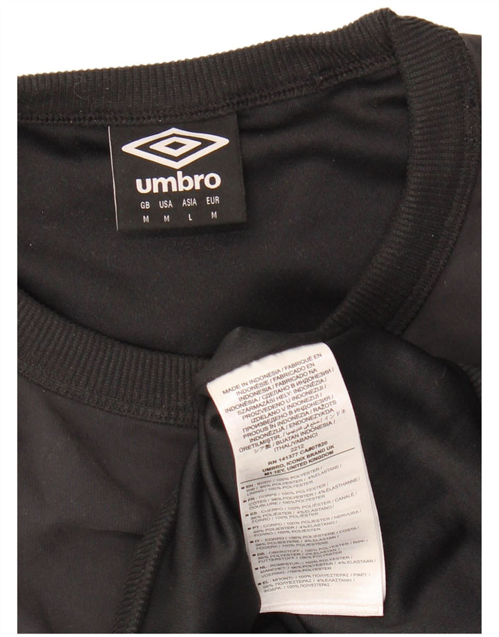 UMBRO Mens Graphic Sweatshirt Jumper Medium Black Polyester